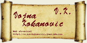Vojna Kokanović vizit kartica